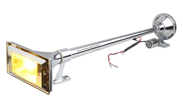 12V Drucklufthorn, 1-Klang Horn, L=640mm, mit Beleuchtung, 02087