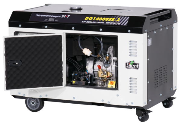 Silent Diesel Stromaggregat 14KVA 230V/400V Elektrostarter 10000W Stromerzeuger DG14000SE3 02823